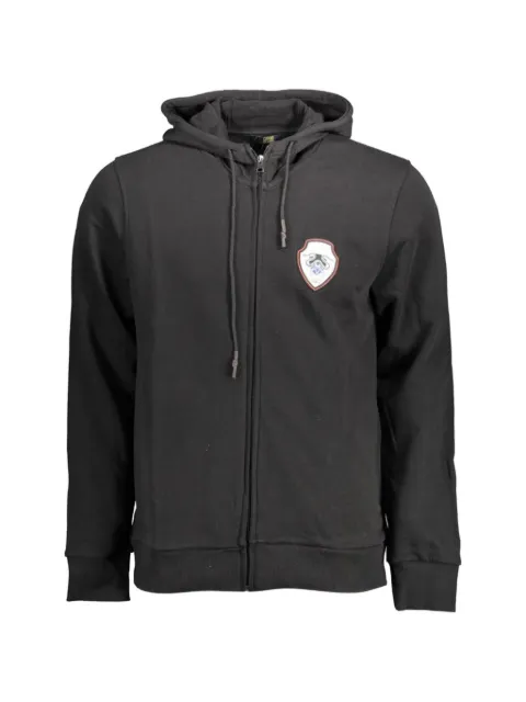 Cavalli Class logo-patch zip-up hoodie