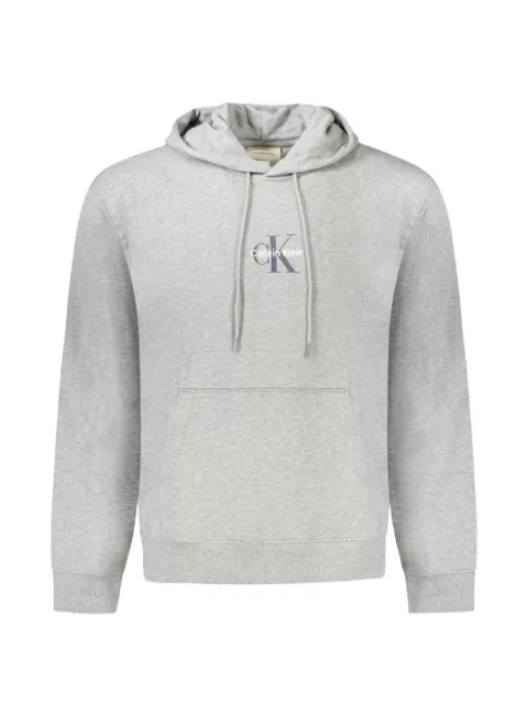Calvin Klein logo-embroidered drawstring hoodie