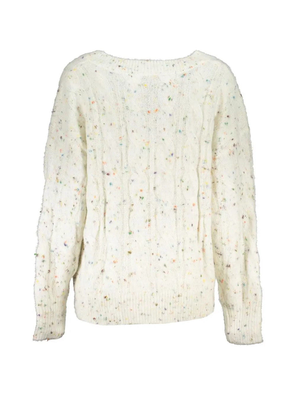 Desigual cable-knit speckled sweater Beige