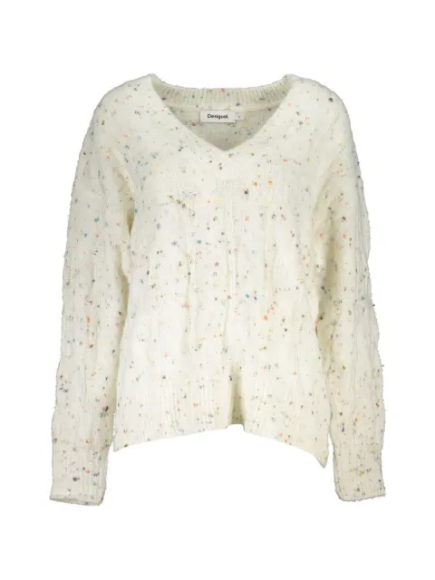 Desigual cable-knit speckled sweater