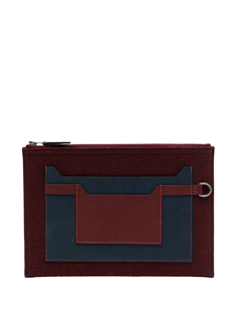 Hermès Pre-Owned 2018 Epsom and Felt Toodoo 29 clutch bag - Rosso