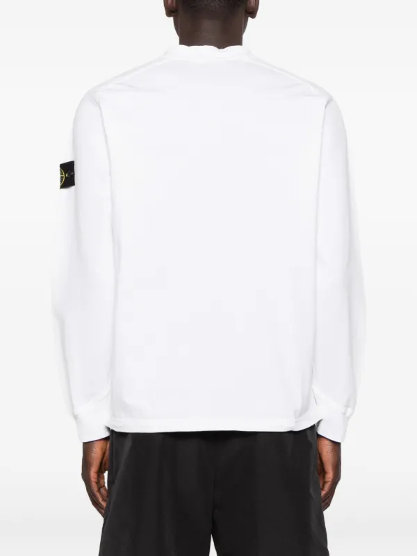 Stone Island ロゴパッチ セーター | ホワイト | FARFETCH JP