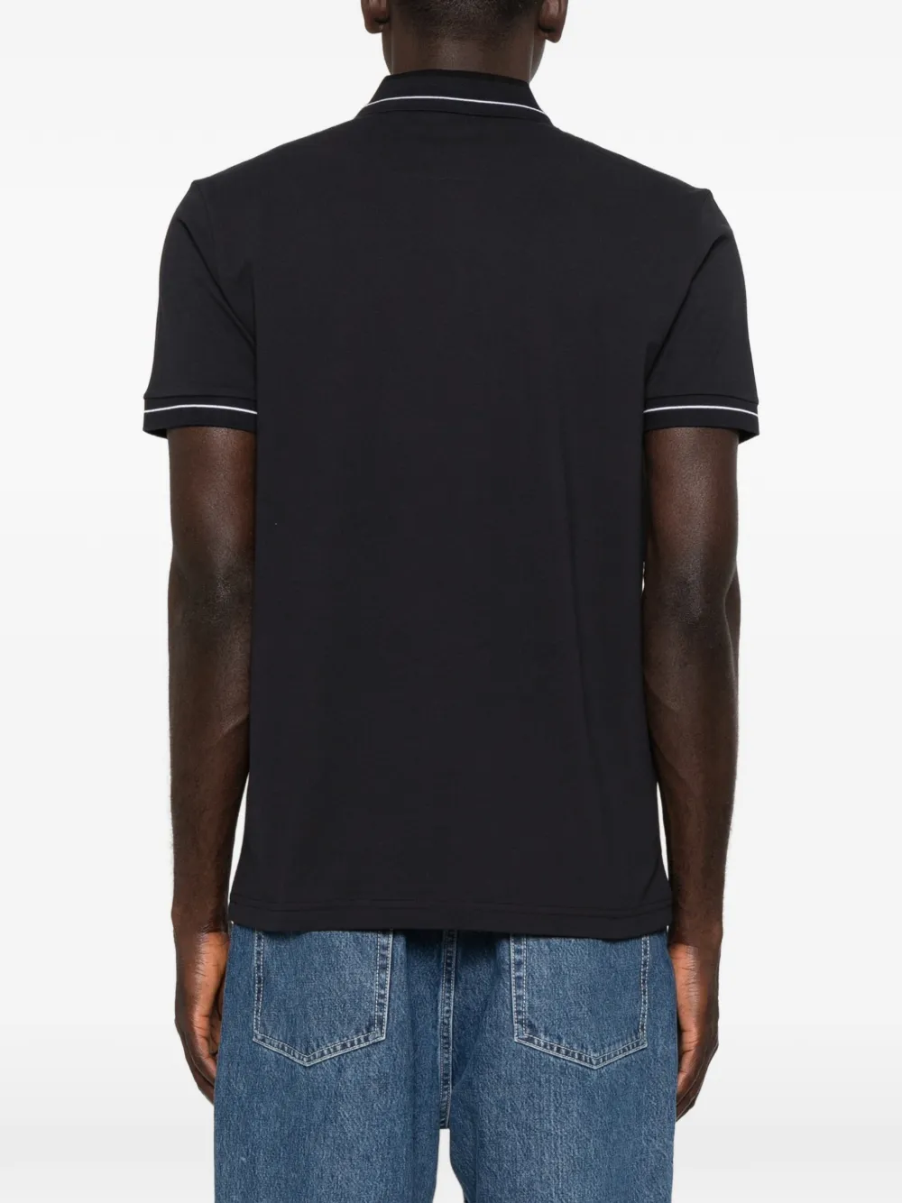 BOSS Poloshirt met logoprint Zwart