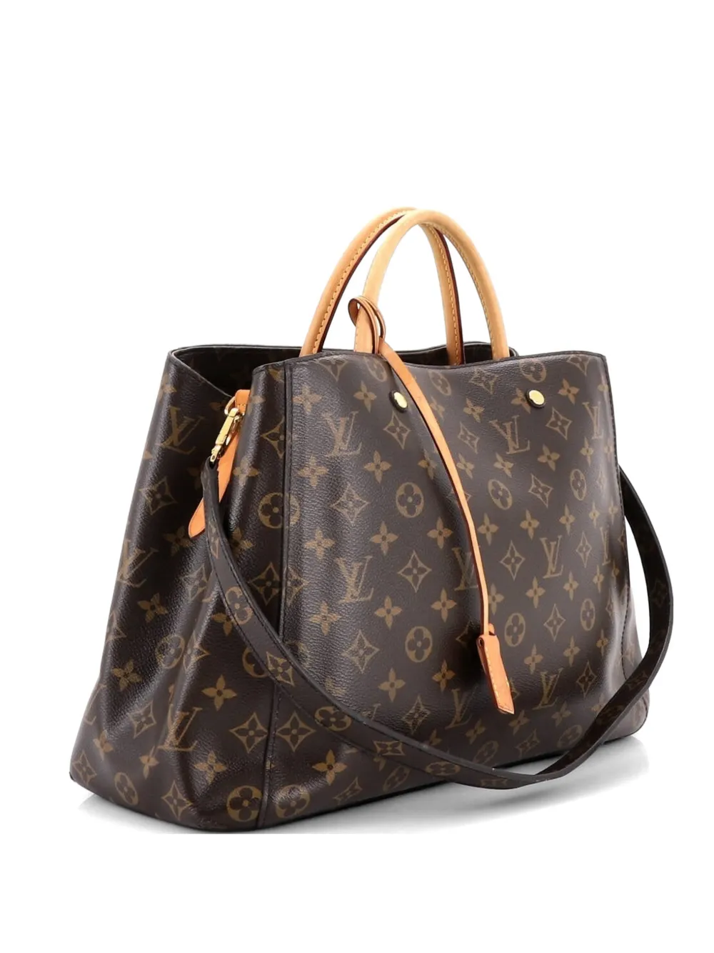 Louis Vuitton Pre-Owned Borsa tote Montaigne GM in tela con monogramma - Marrone