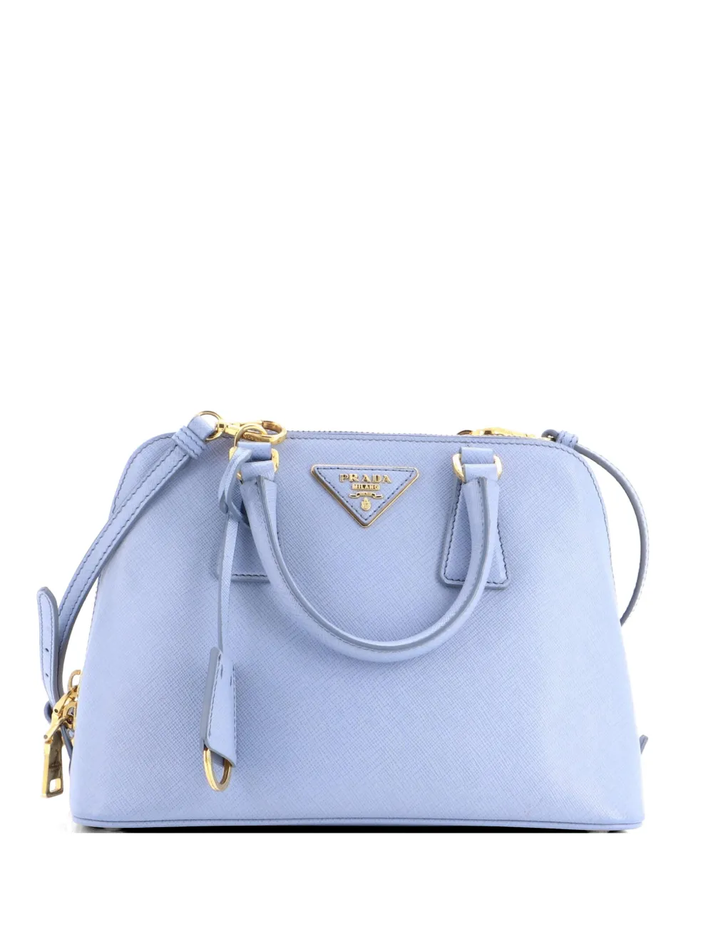 Prada Pre-Owned Borsa a tracolla Promenade Bag piccola in pelle Saffiano - Blu