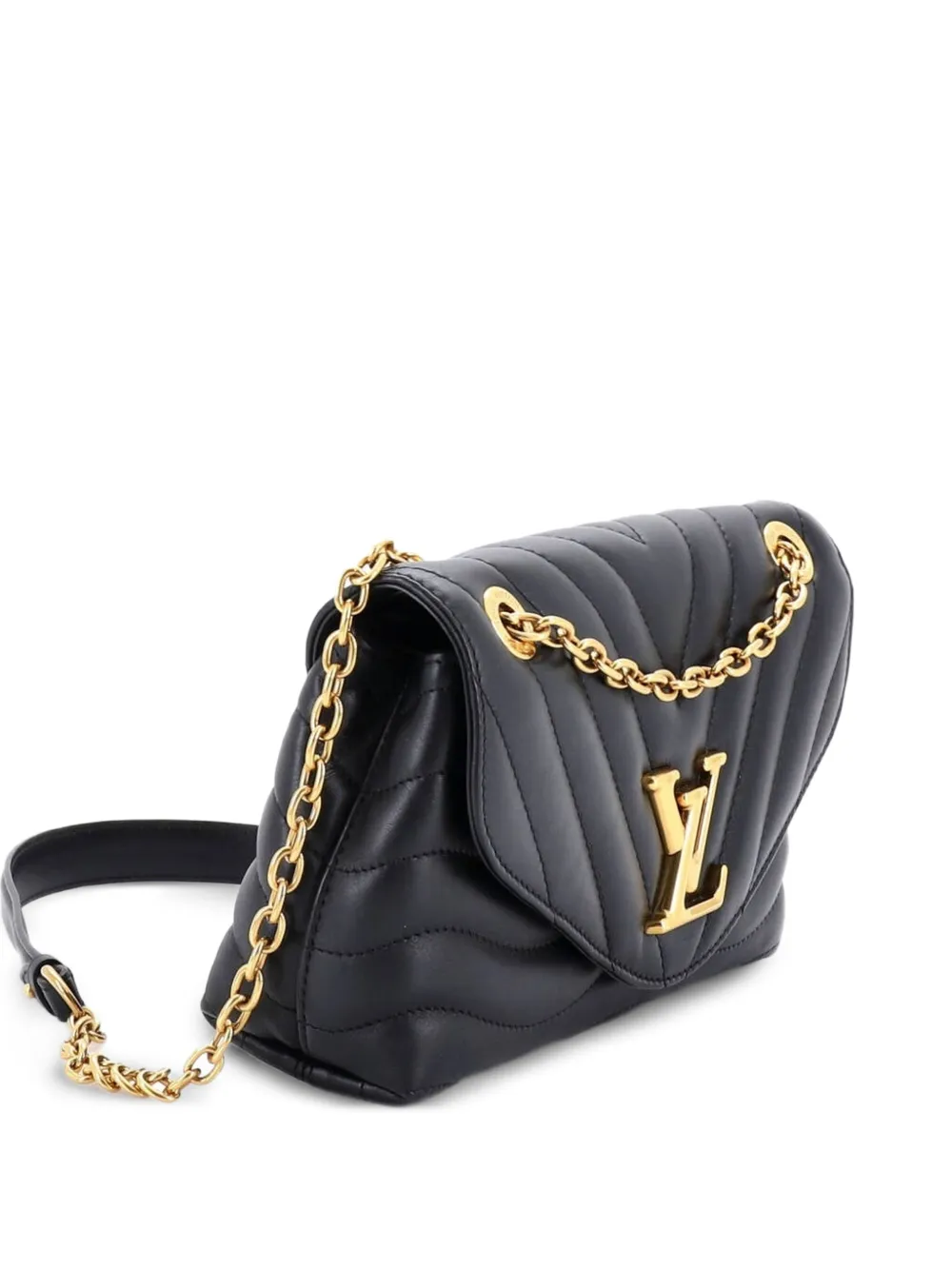 Louis Vuitton Pre-Owned Borsa a tracolla New Wave NM MM in pelle trapuntata con catena - Nero