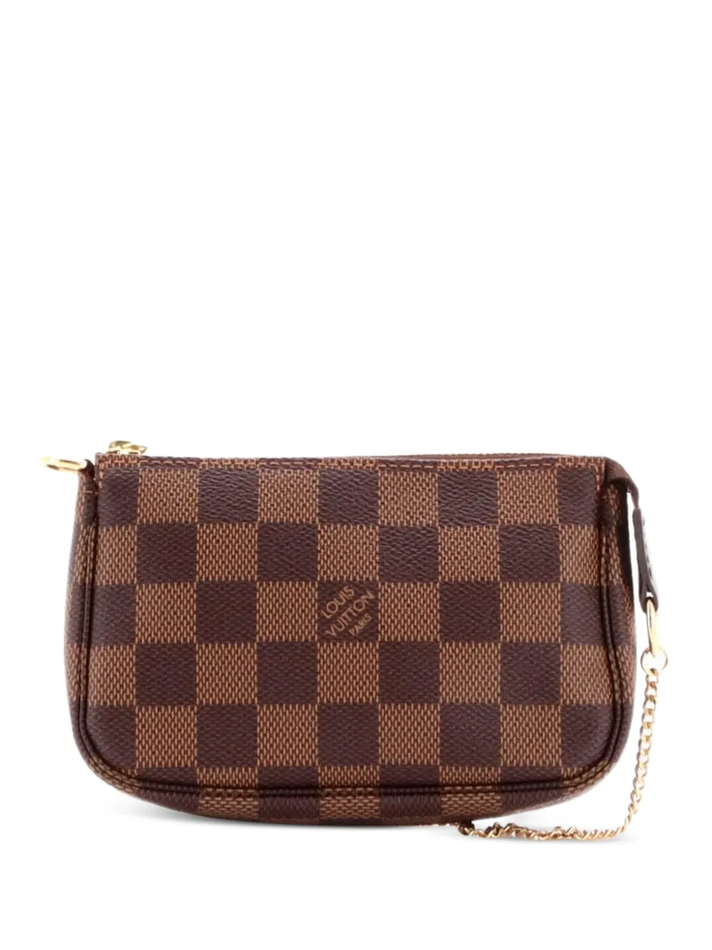 Louis Vuitton Pre-Owned Clutch Pochette Accessoires mini in tela Damier - Marrone