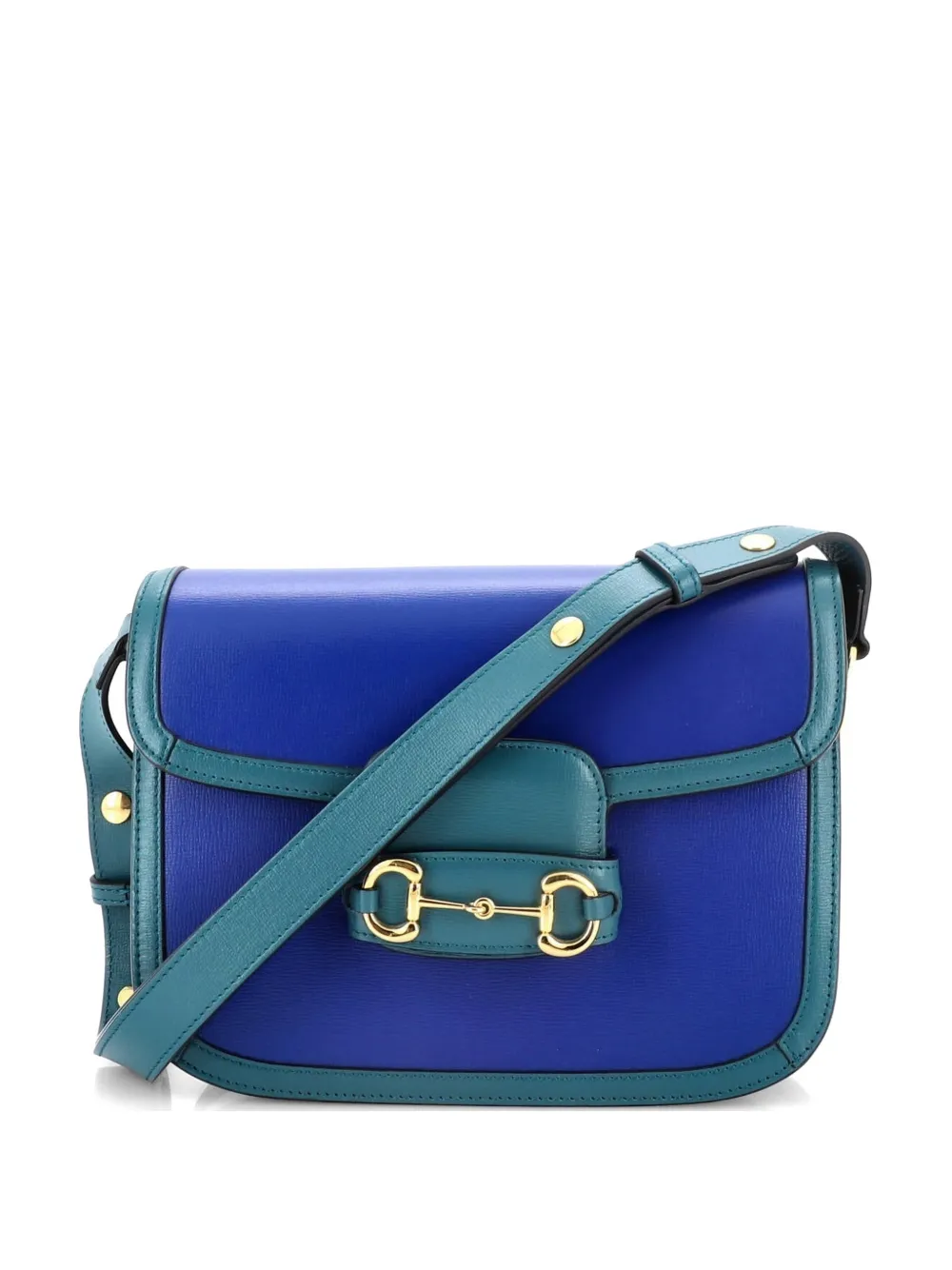 Gucci Pre-Owned Borsa a spalla Horsebit 1955 piccola in pelle - Blu