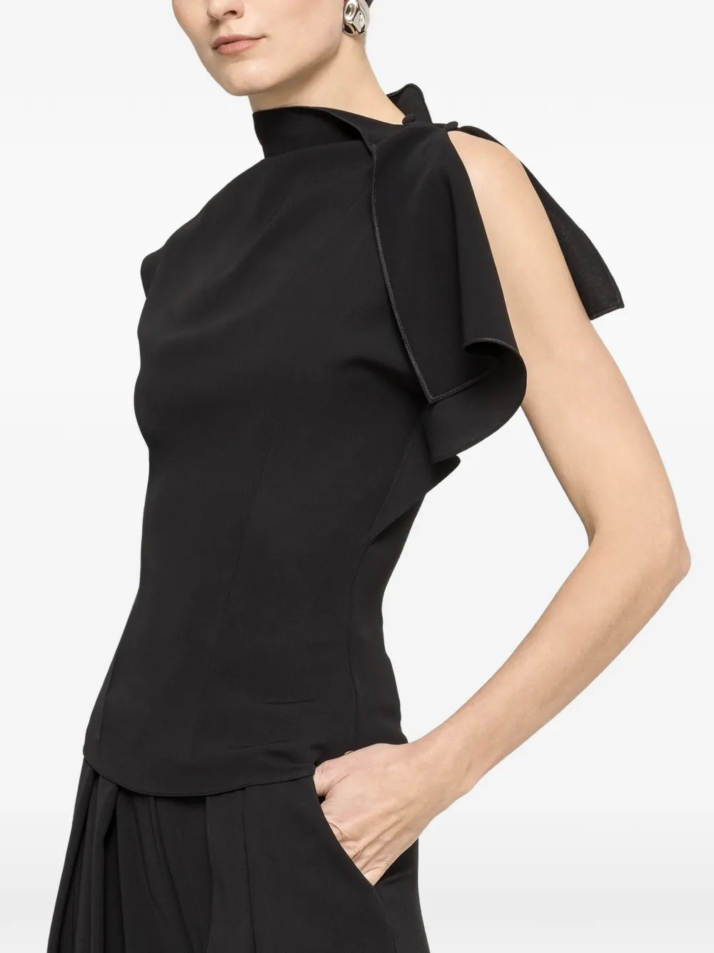 NISSA short sleeve top - Nero