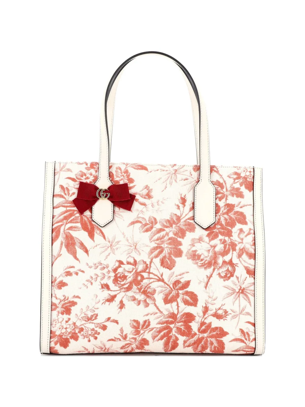 Gucci Pre-Owned Borsa tote GG in tela cerata con stampa e fiocco - Rosa