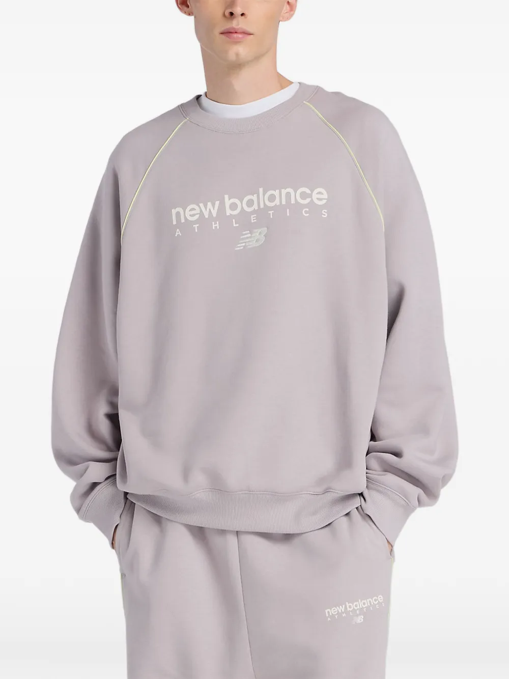 New Balance Trackside Fleece crew-neck sweatshirt - Viola
