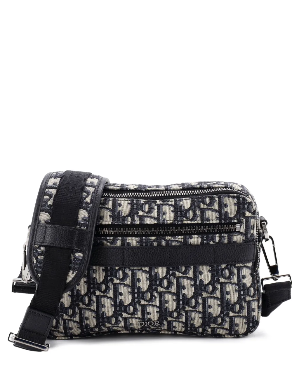 Christian Dior Pre-Owned Borsa a tracolla Safari Oblique Canvas Maxi - Blu