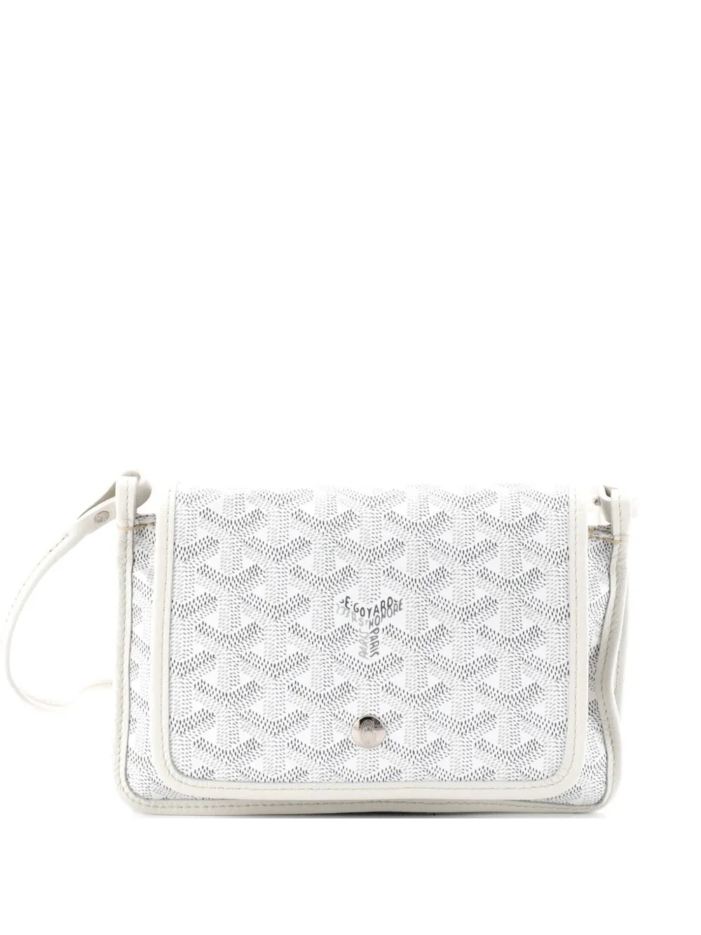 Goyard Pre-Owned Clutch Plumet in tela cerata - Bianco