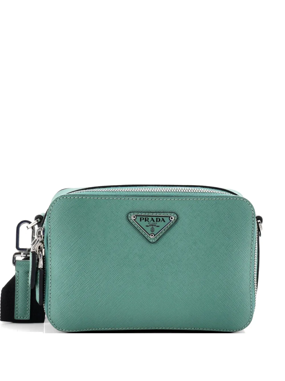Prada Pre-Owned Brique Camera Saffiano Leather Mini crossbody bag - Verde