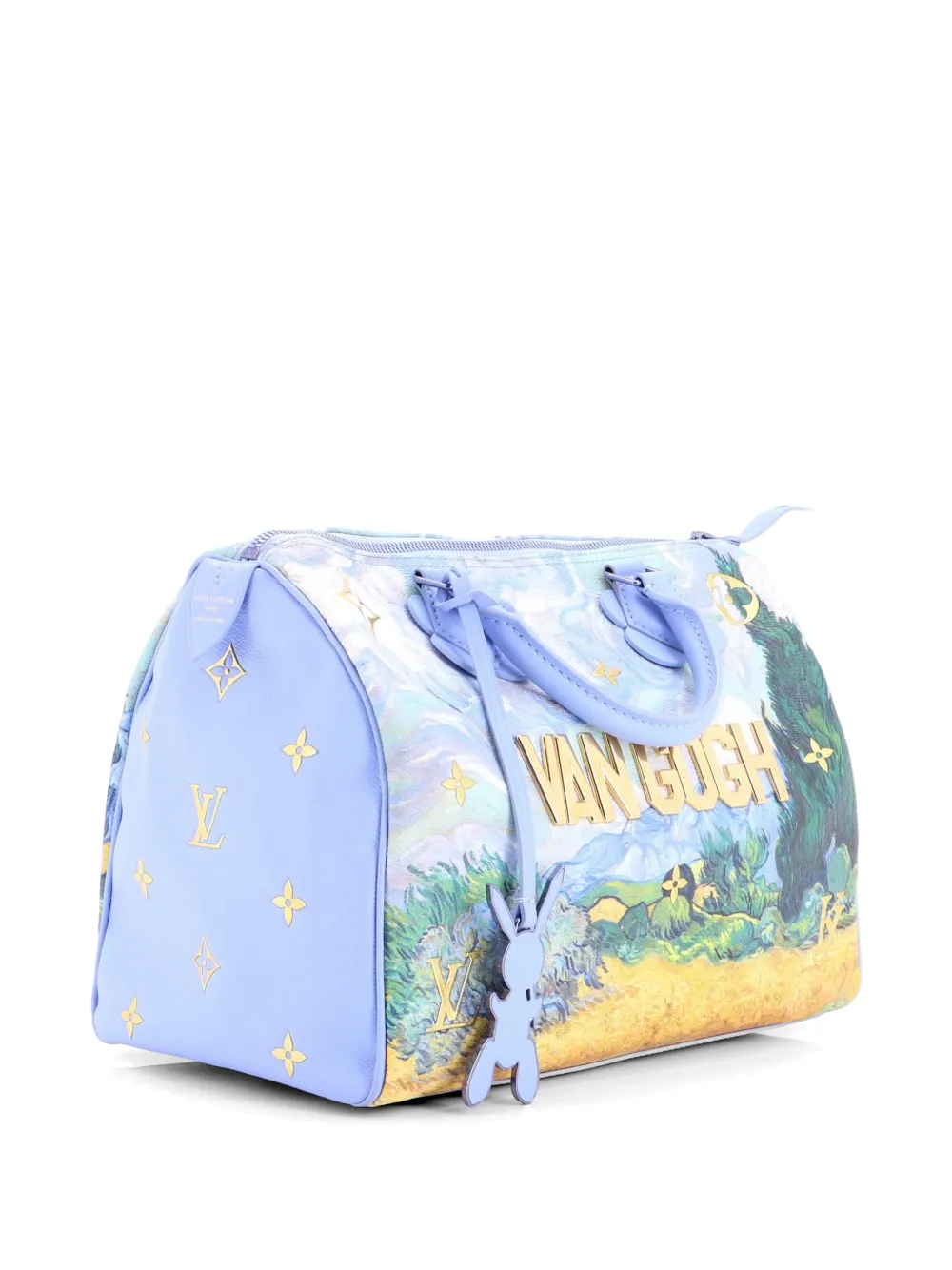  Louis Vuitton Pre-owned Borsa A Tracolla Speedy Handbag Limited Edition Jeff Koons Van Gogh Print Canvas 30 - Blu 