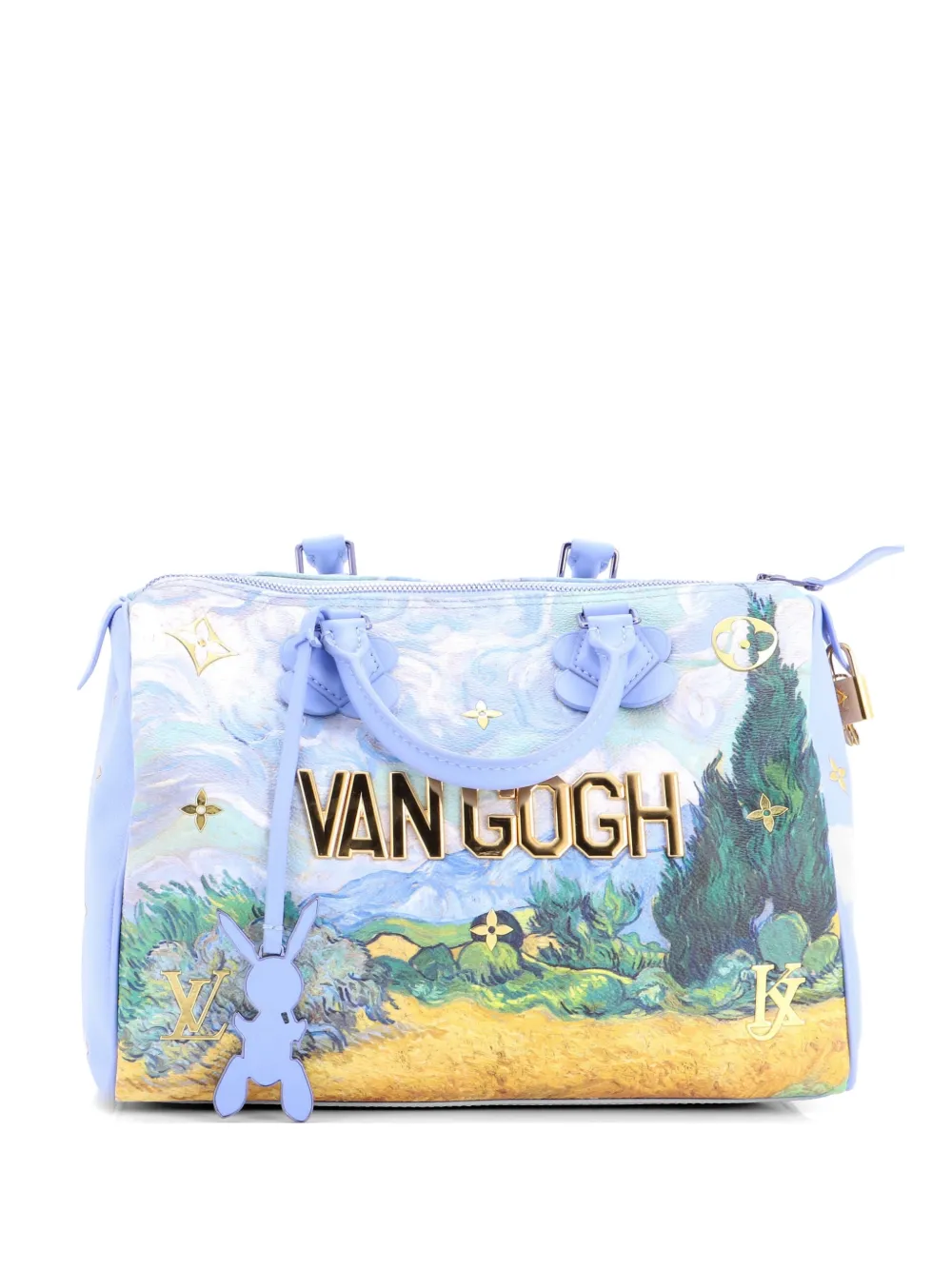 Louis Vuitton Pre-Owned Borsa a tracolla Speedy Handbag Limited Edition Jeff Koons Van Gogh Print Canvas 30 - Blu