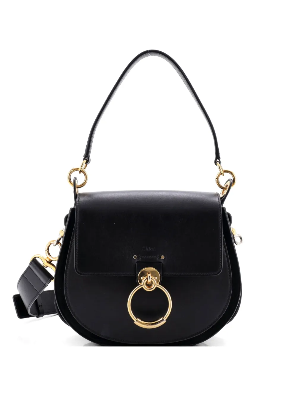 Chloé Pre-Owned Tess Bag Leather Large crossbody bag - Nero