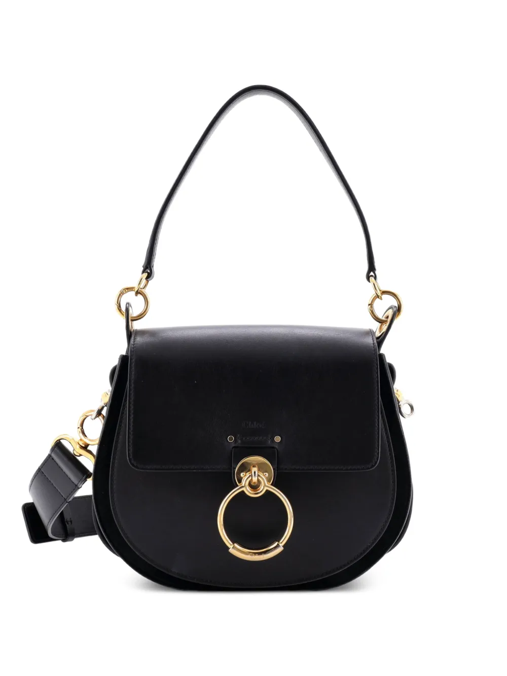 Chloé Pre-Owned Tess Bag Leather Large crossbody bag - Nero