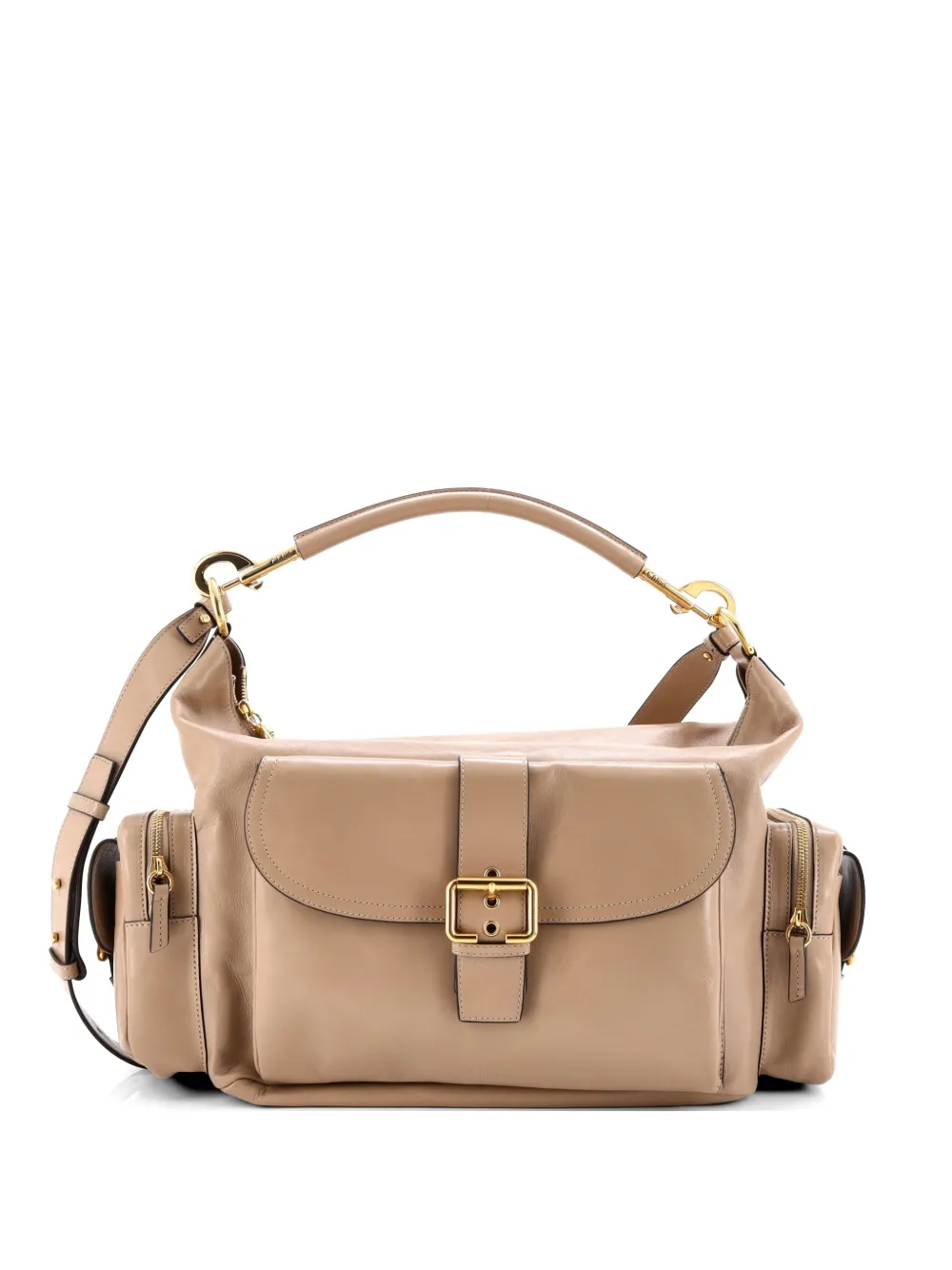 Chloé Pre-Owned Camera Leather Large shoulder bag - Neutrals