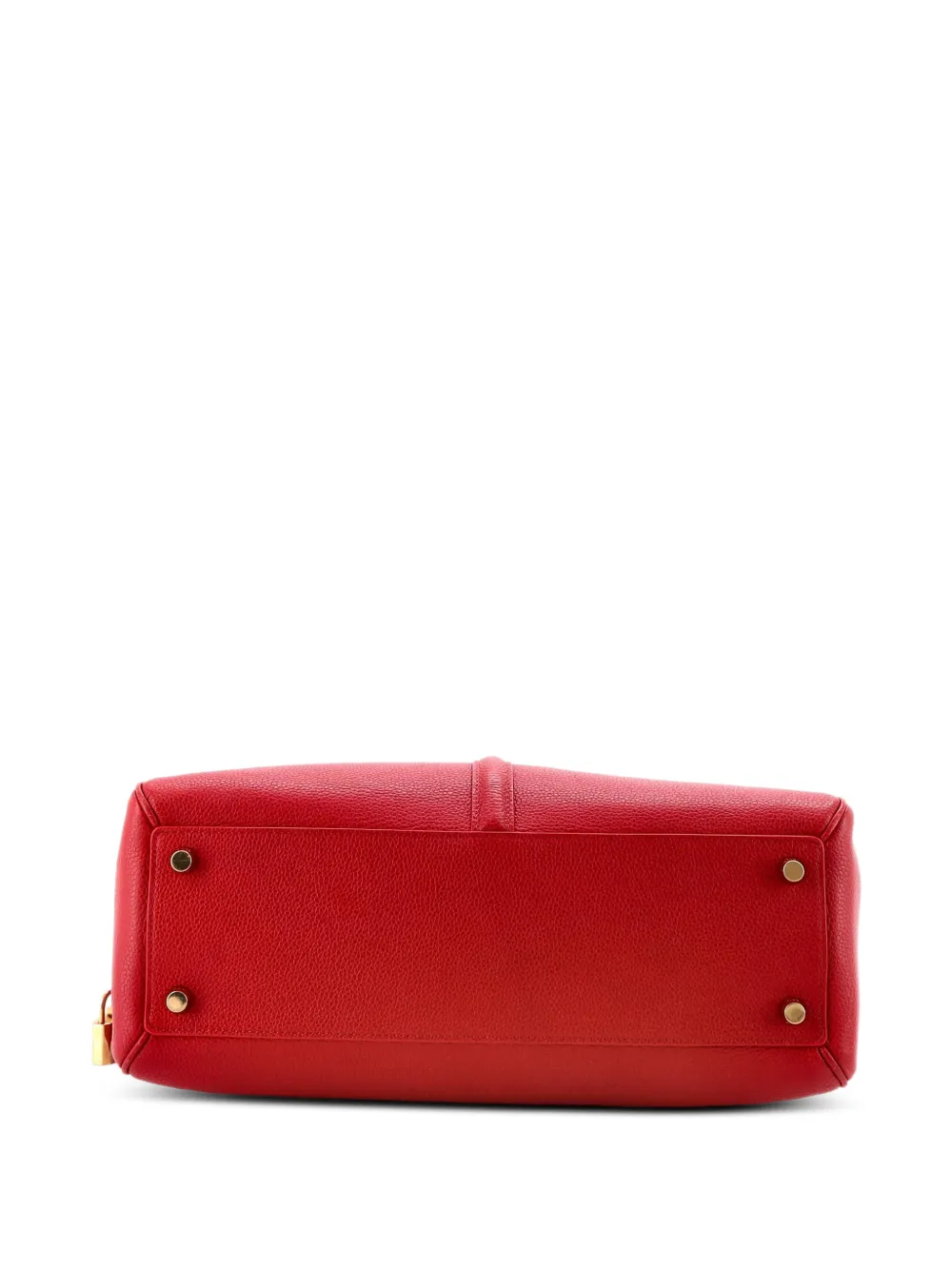 Celine Pre-owned 16 Top Handle Bag Grained Calfskin Medium Shoulder Bag in Red, view 3