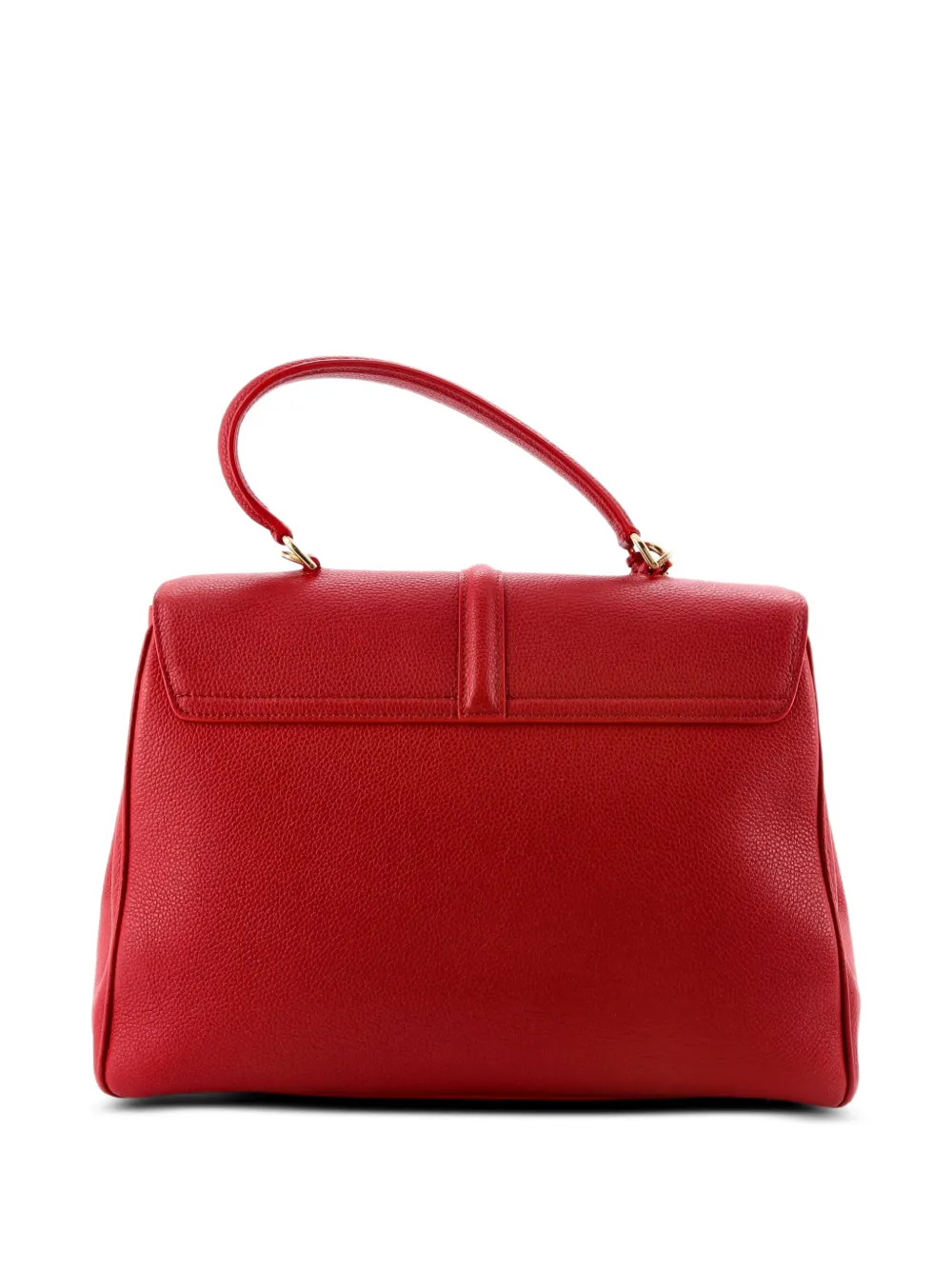 Celine Pre-owned 16 Top Handle Bag Grained Calfskin Medium Shoulder Bag in Red, view 2