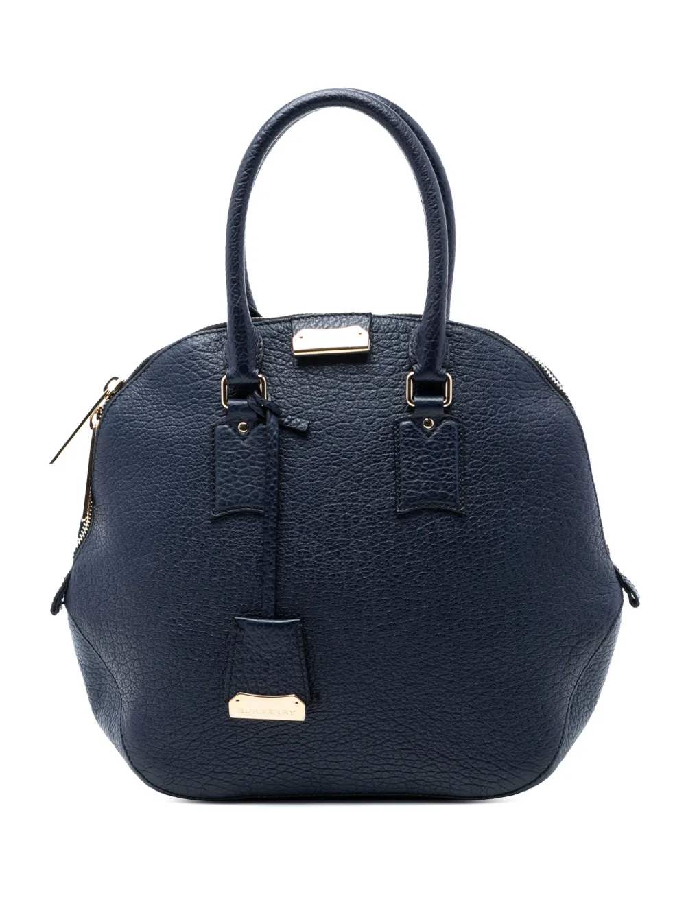 Burberry Pre-Owned 2000-2017 Large Grained Calfskin Heritage Orchard Bowling Bag satchel - Blu