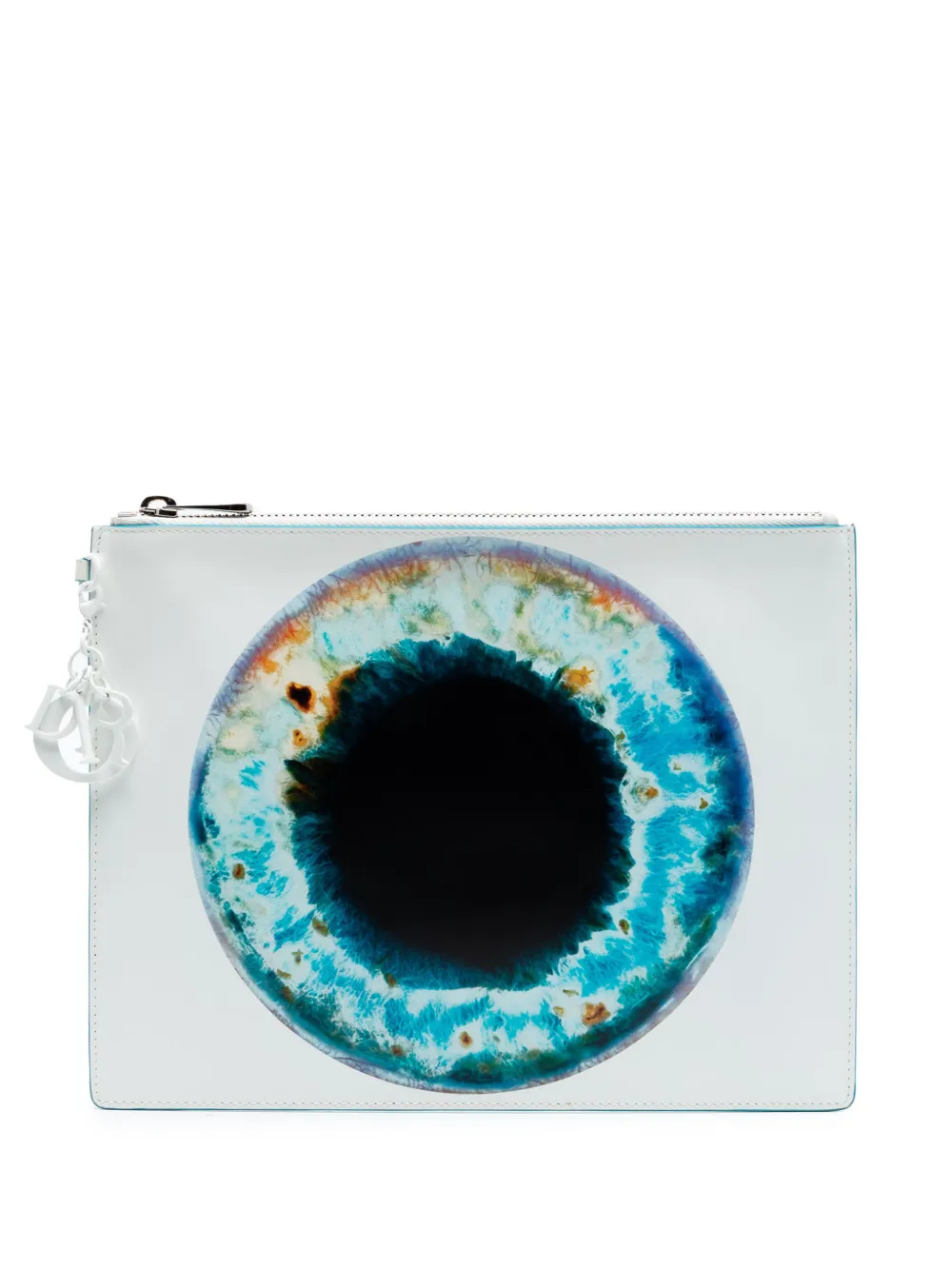 Christian Dior Pre-Owned 2016 Marc Quinn Eyeball Print Leather clutch bag - Weiß