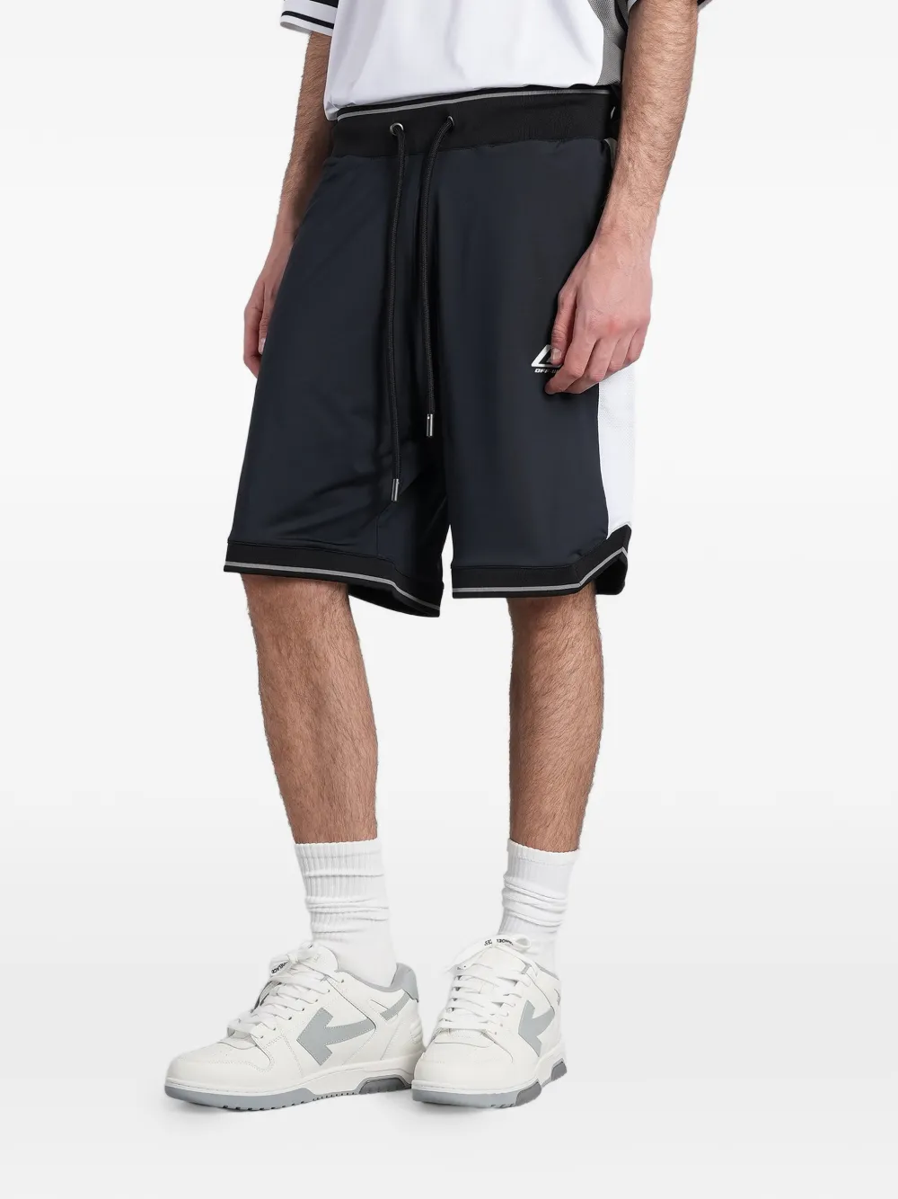 Off-White Shorts met logoprint Zwart