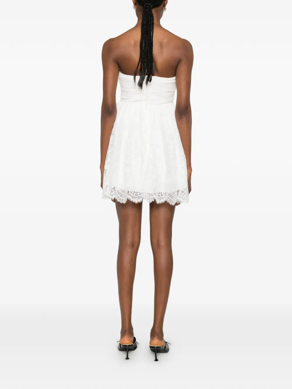 Self-Portrait Strapless mini-jurk Wit