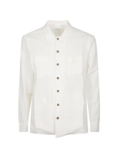 Orian pocket-detail button-down linen shirt