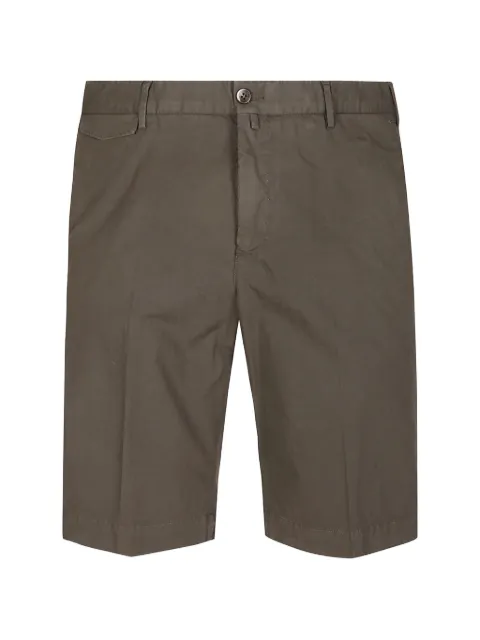 PT Torino button-fastening pleated cotton shorts