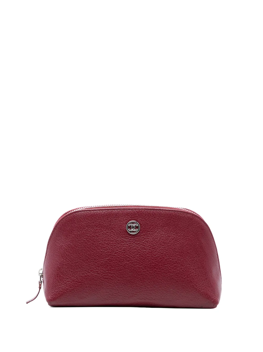 CHANEL Pre-Owned 2006-2008 CC Calfskin Cosmetic pouch - Rosso