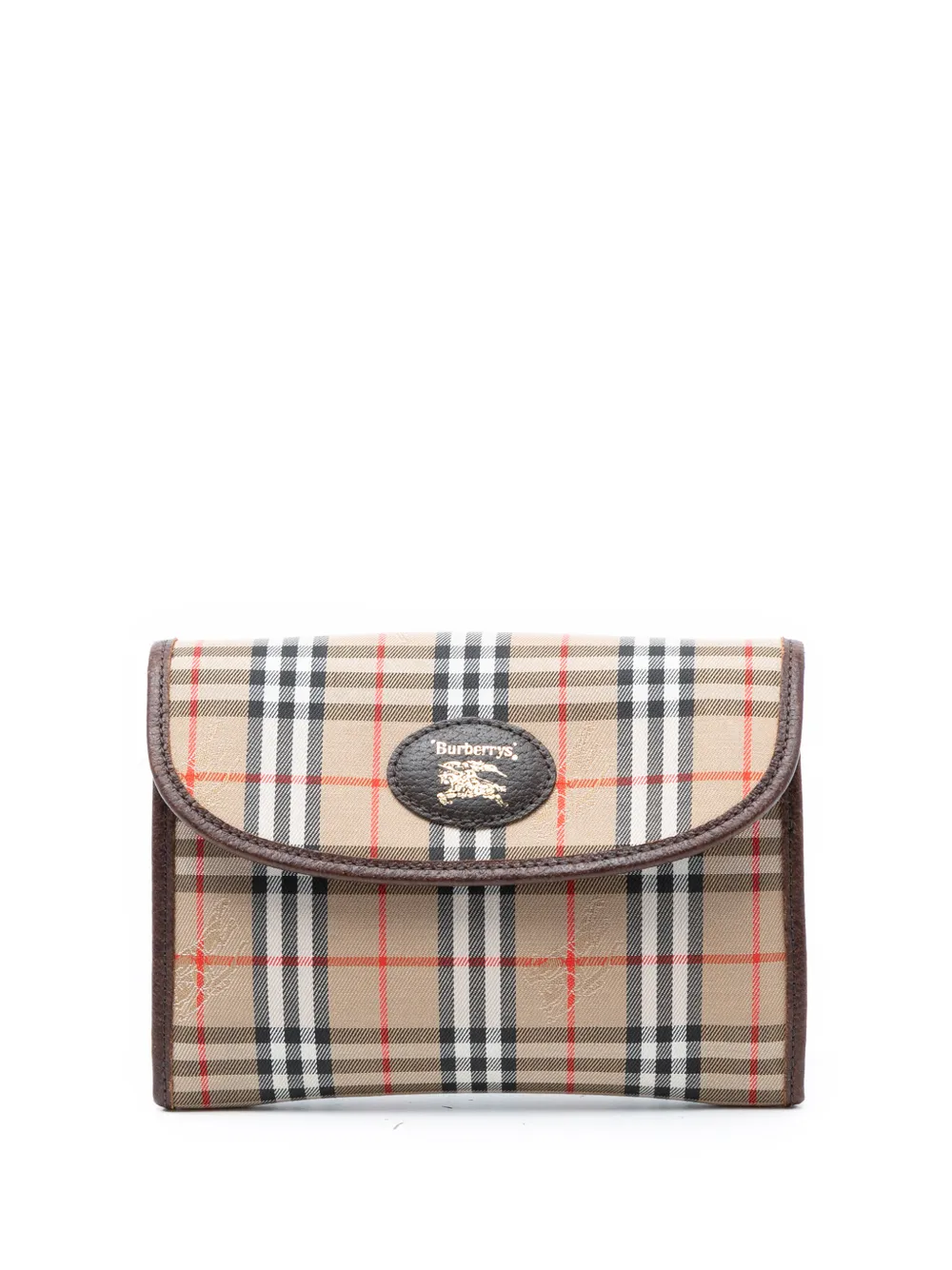 Burberry Pre-Owned 20th Century Haymarket Check Canvas clutch bag - Neutrals