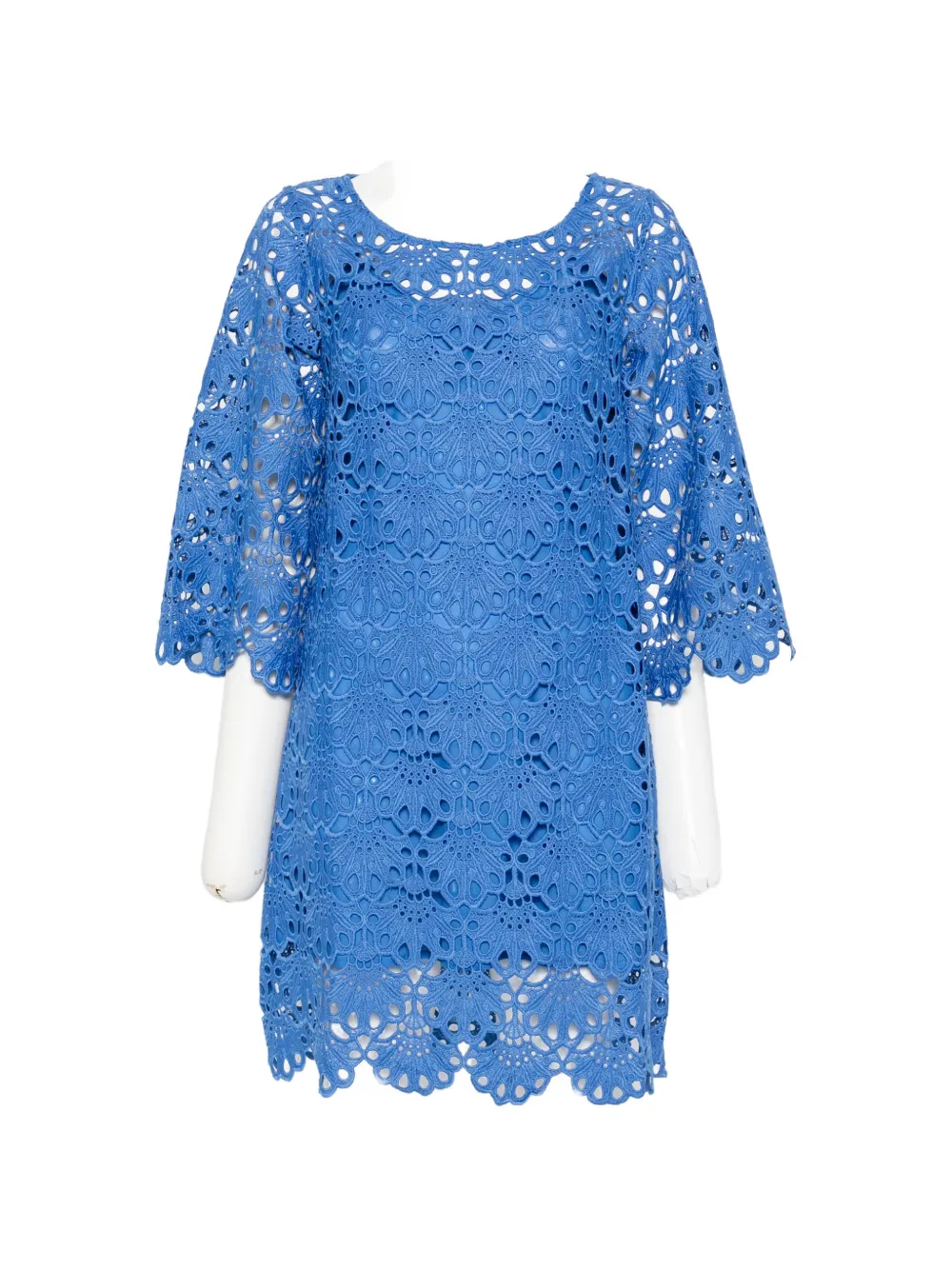 TWINSET guipure-lace scalloped dress - Blu