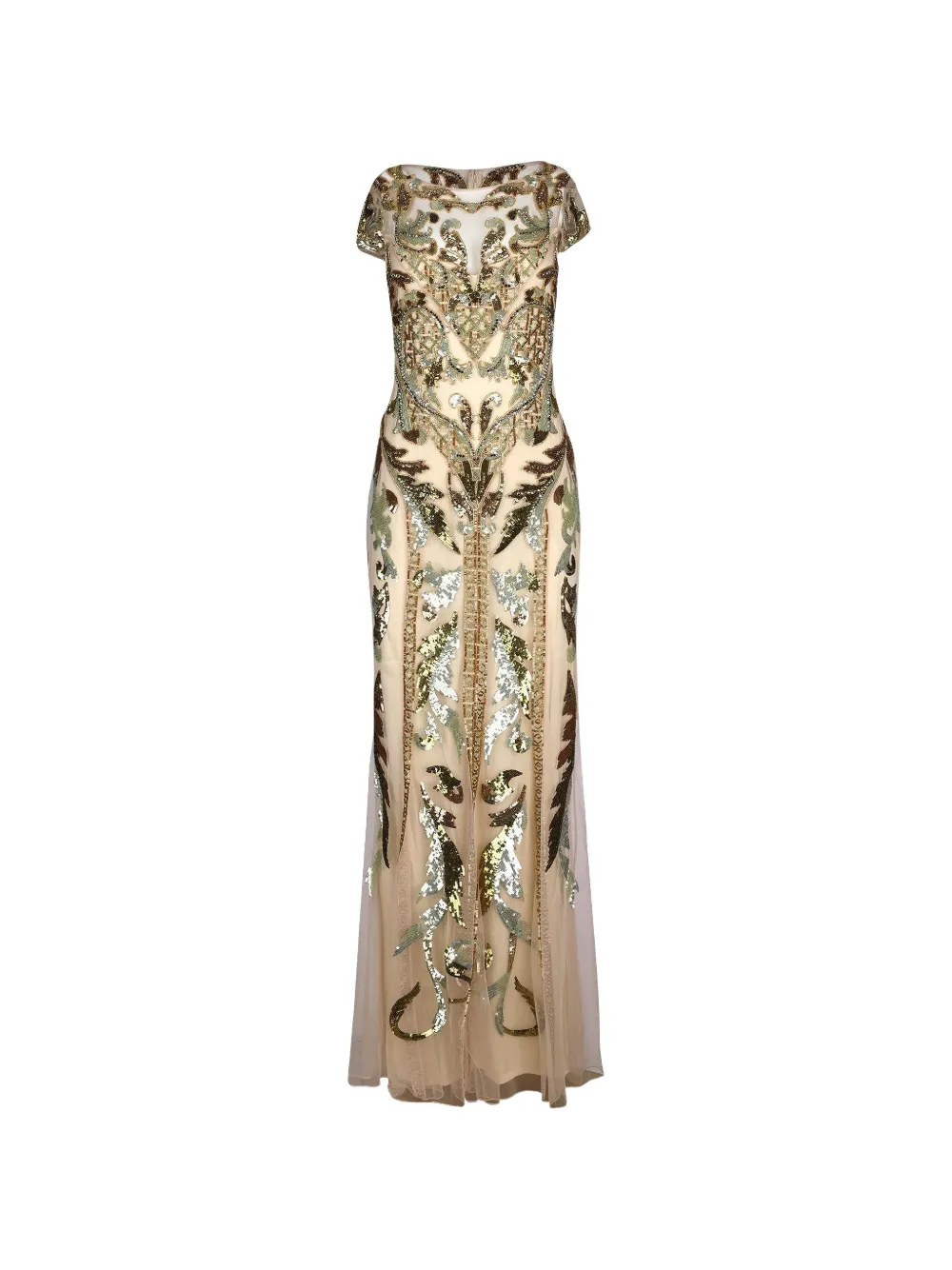 Temperley London Novella sequin-embellished maxi dress - Toni neutri