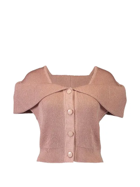 Chloé foldover-collar button-up top