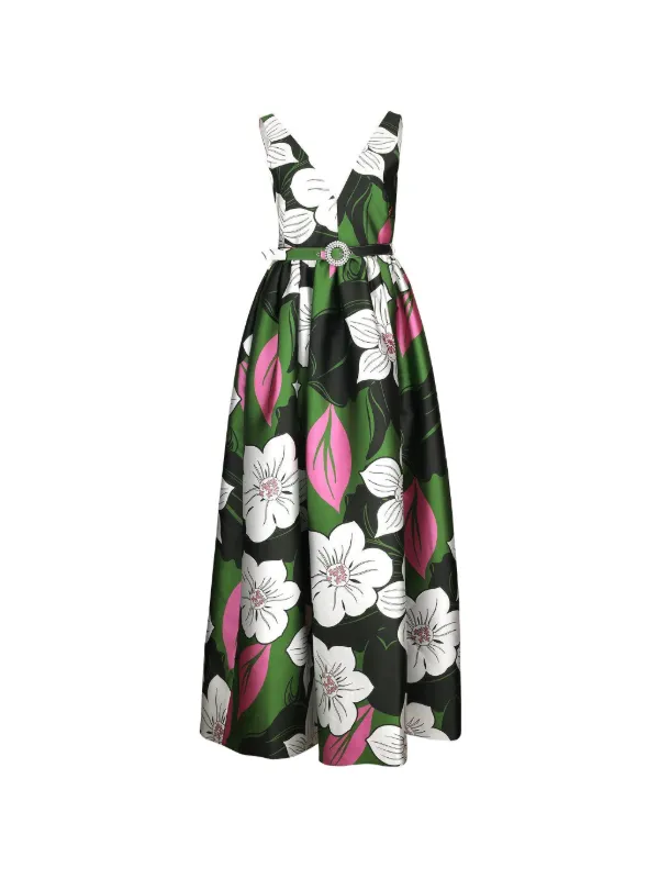 borgo de nor floral evening dress Borgo de Nor Isabella Floral-print Maxi Dress