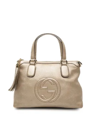 Gucci Pre-Owned 1990s レザーハンドバッグ | ニュートラル | FARFETCH JP