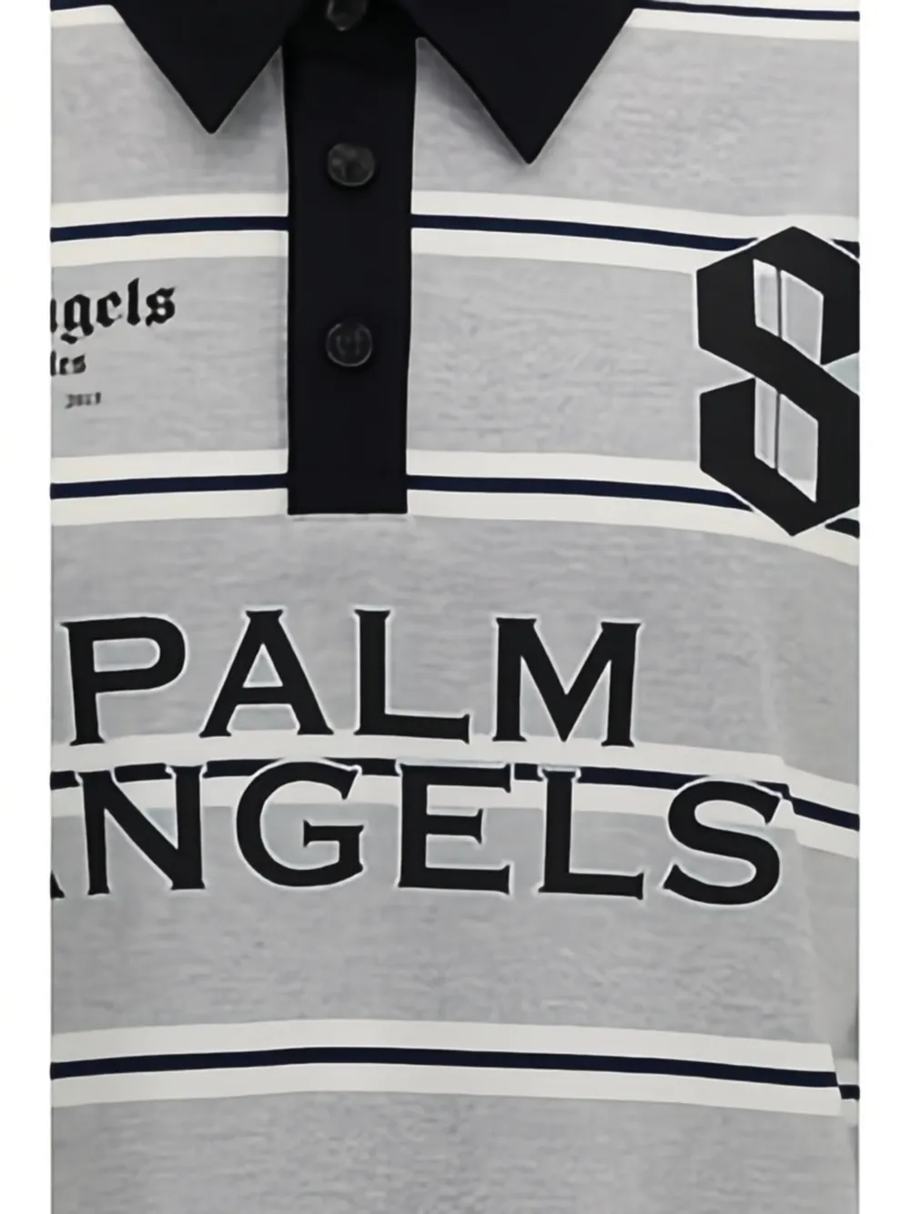 Palm Angels Poloshirt met logoprint Grijs