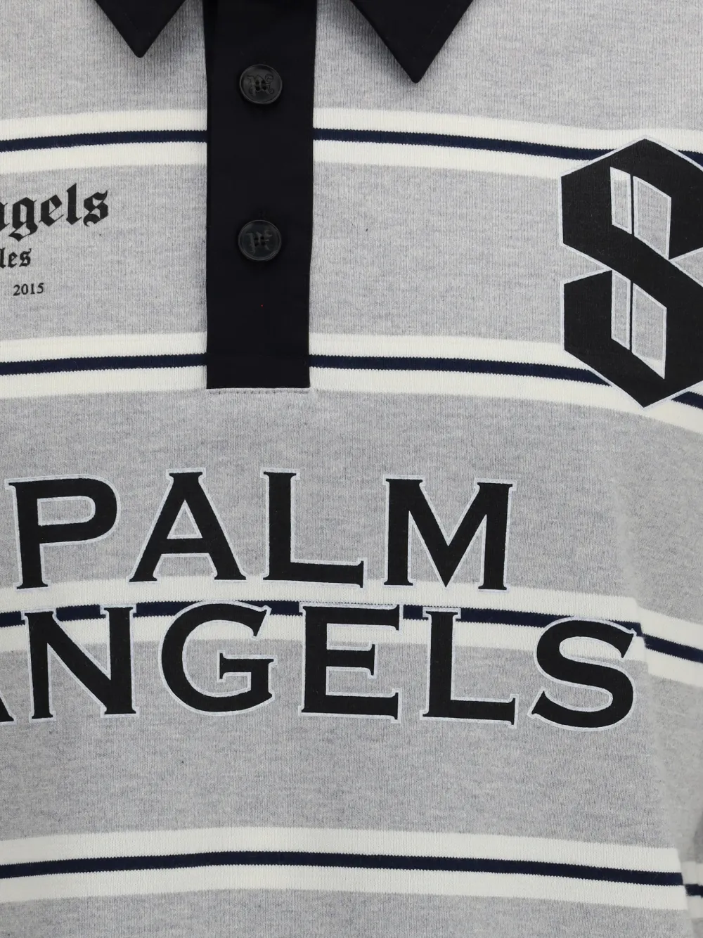 Palm Angels Poloshirt met logoprint Grijs
