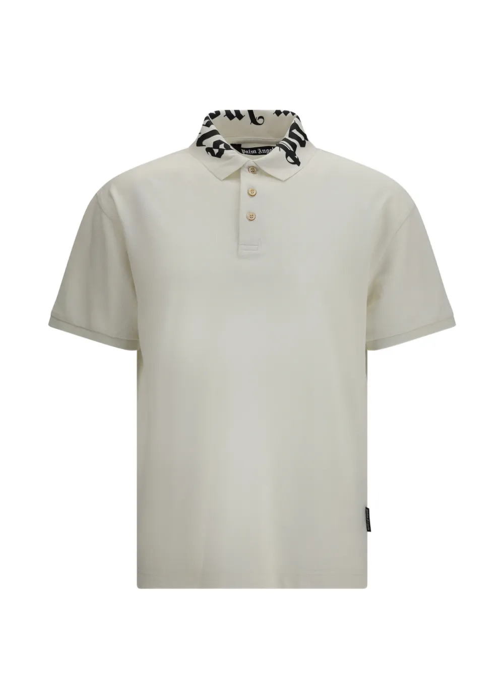 Palm Angels logo-collar cotton polo shirt - Toni neutri