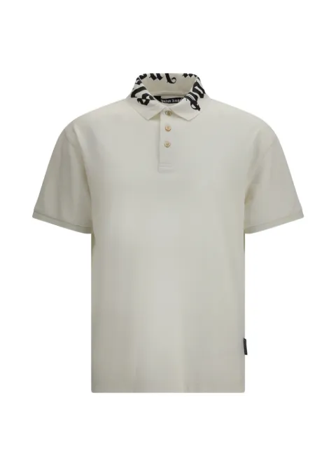 Palm Angels logo-collar cotton polo shirt
