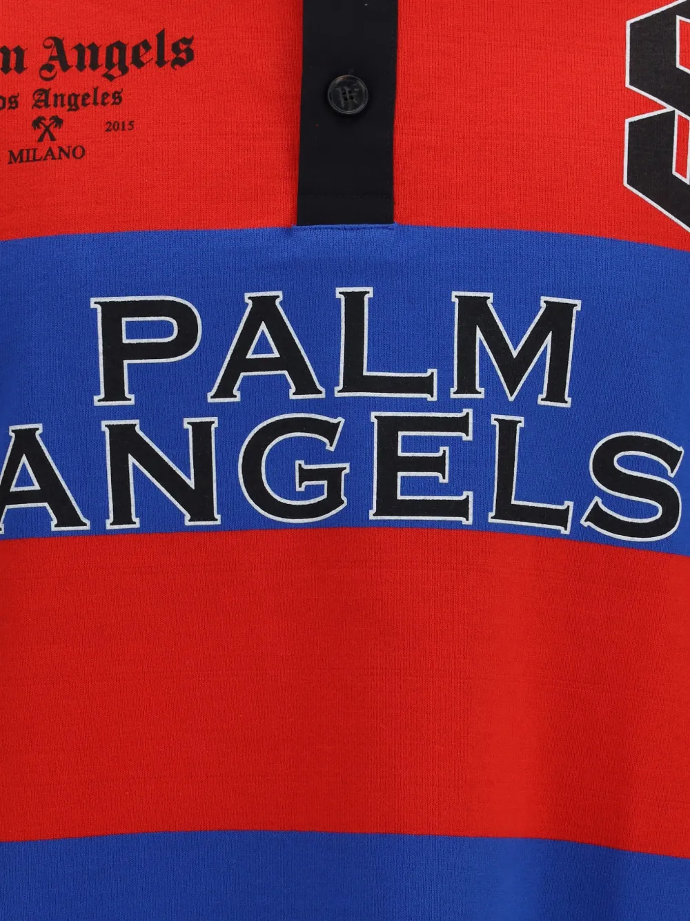 Palm Angels Poloshirt met logoprint Blauw