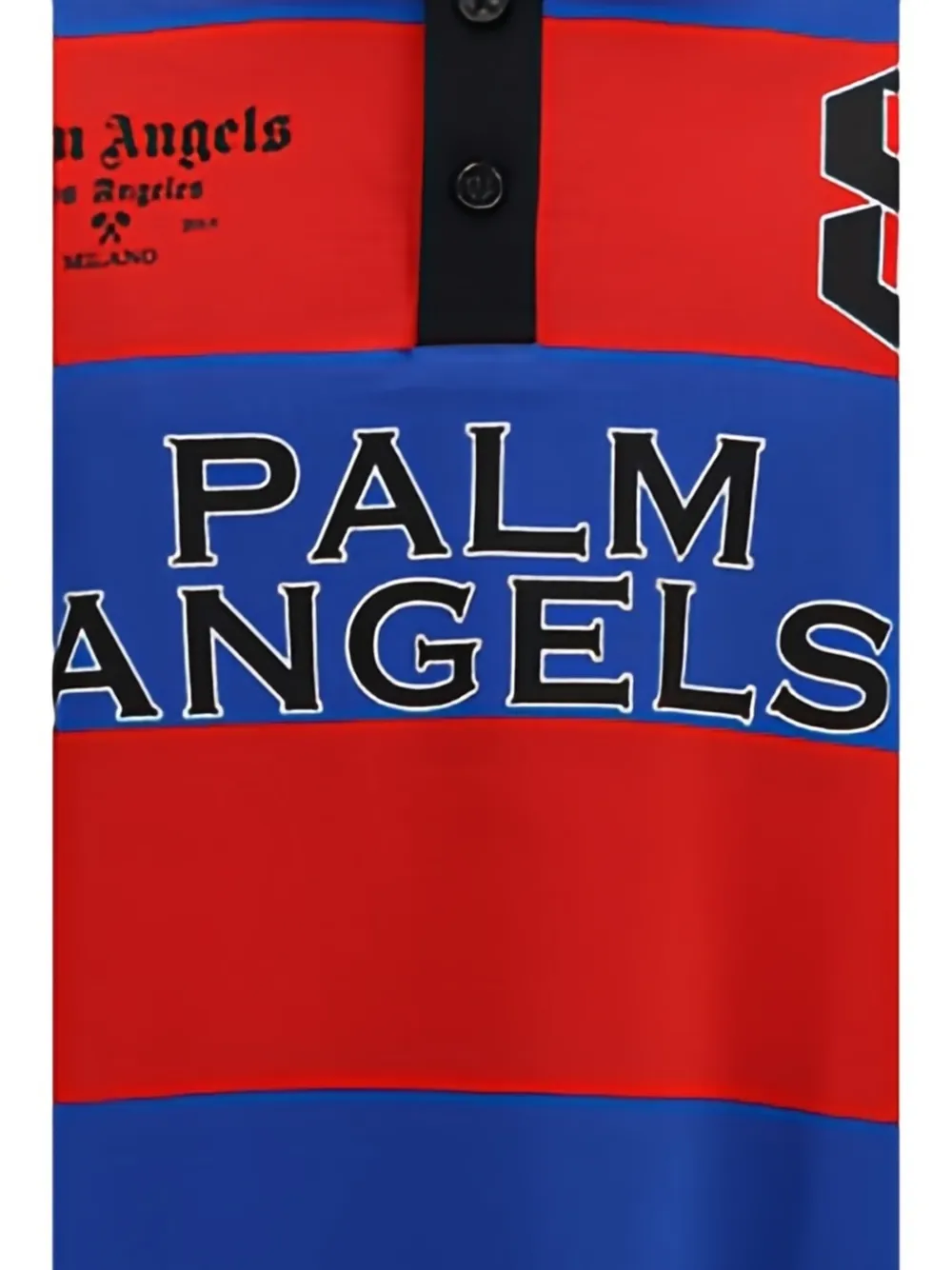 Palm Angels Poloshirt met logoprint Blauw