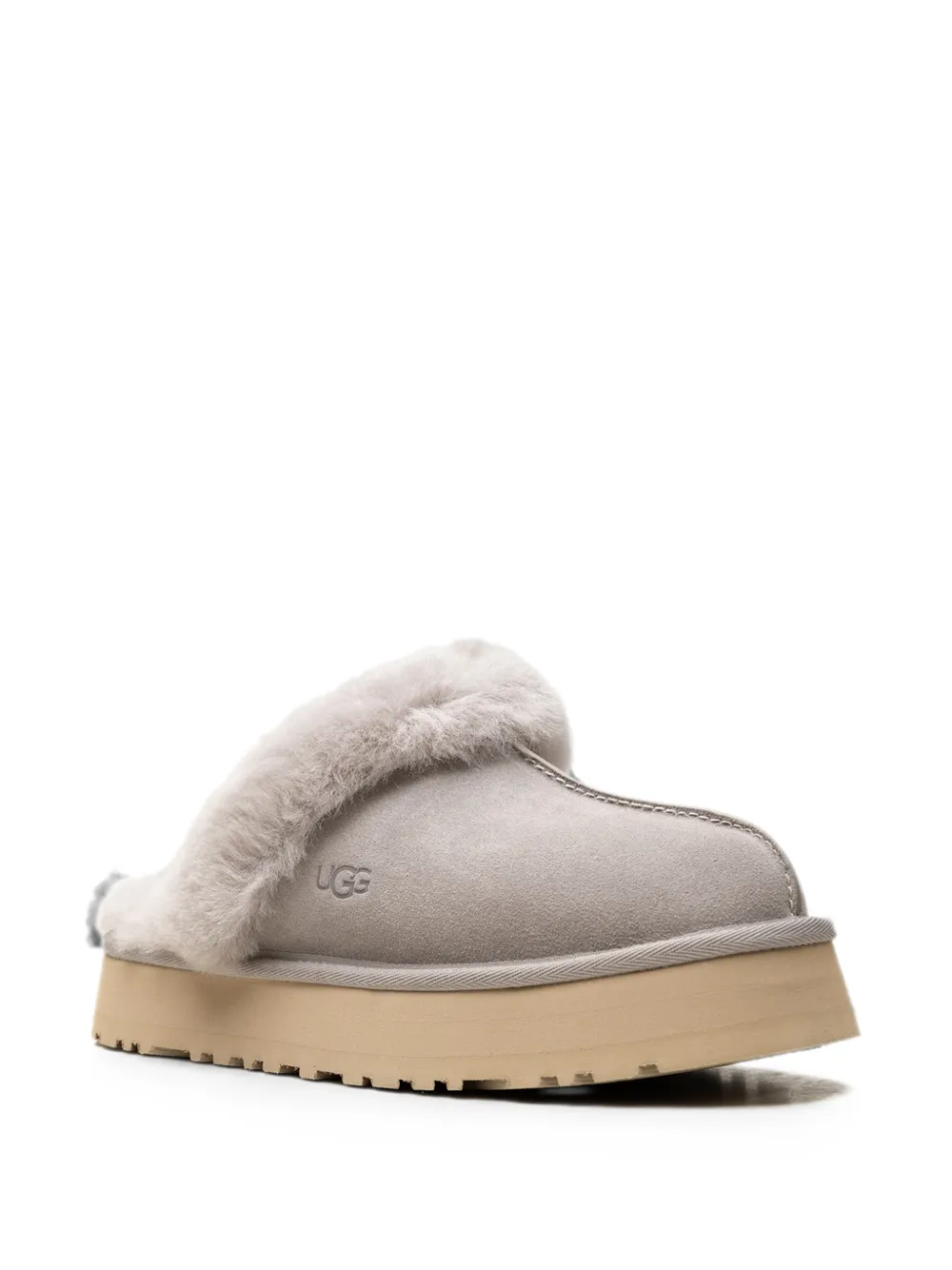 UGG Disquette shearling-trim mules Grijs