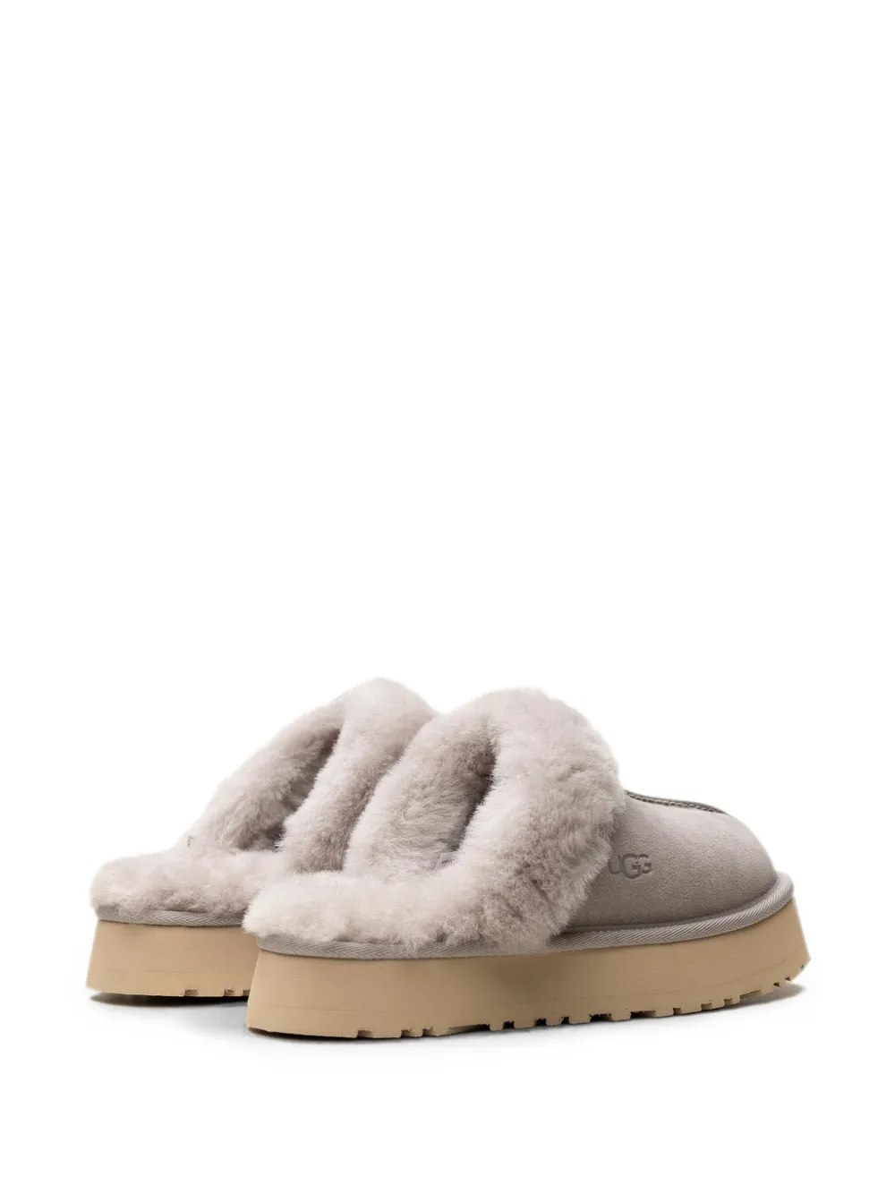 UGG Disquette shearling-trim mules Grijs