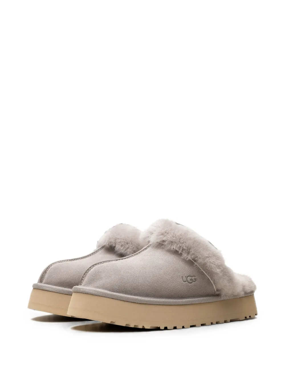 UGG Disquette shearling-trim mules Grijs