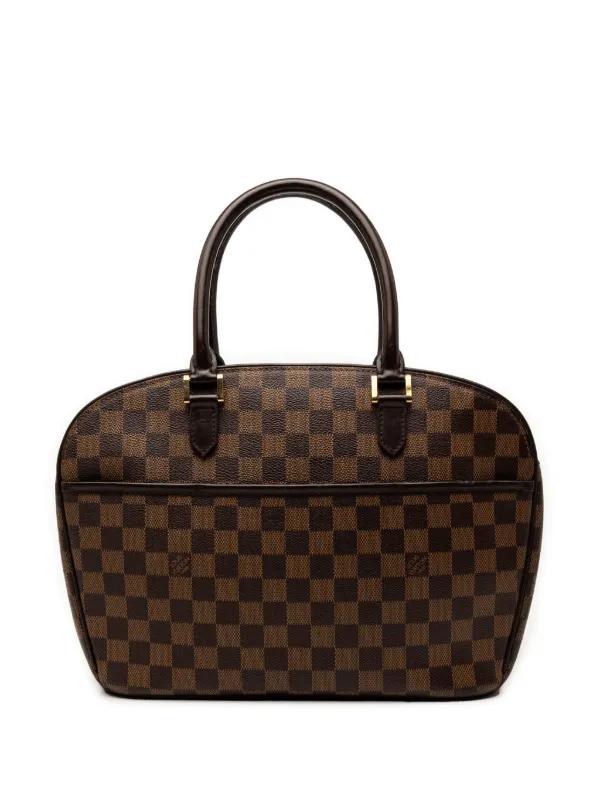 Louis Vuitton Pre-owned 2002 Damier Ebene Sarria Horizontal Handbag in Brown