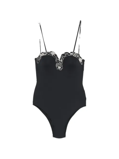 TWINSET floral-embroidered swimsuit
