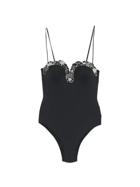 TWINSET floral-embroidered swimsuit